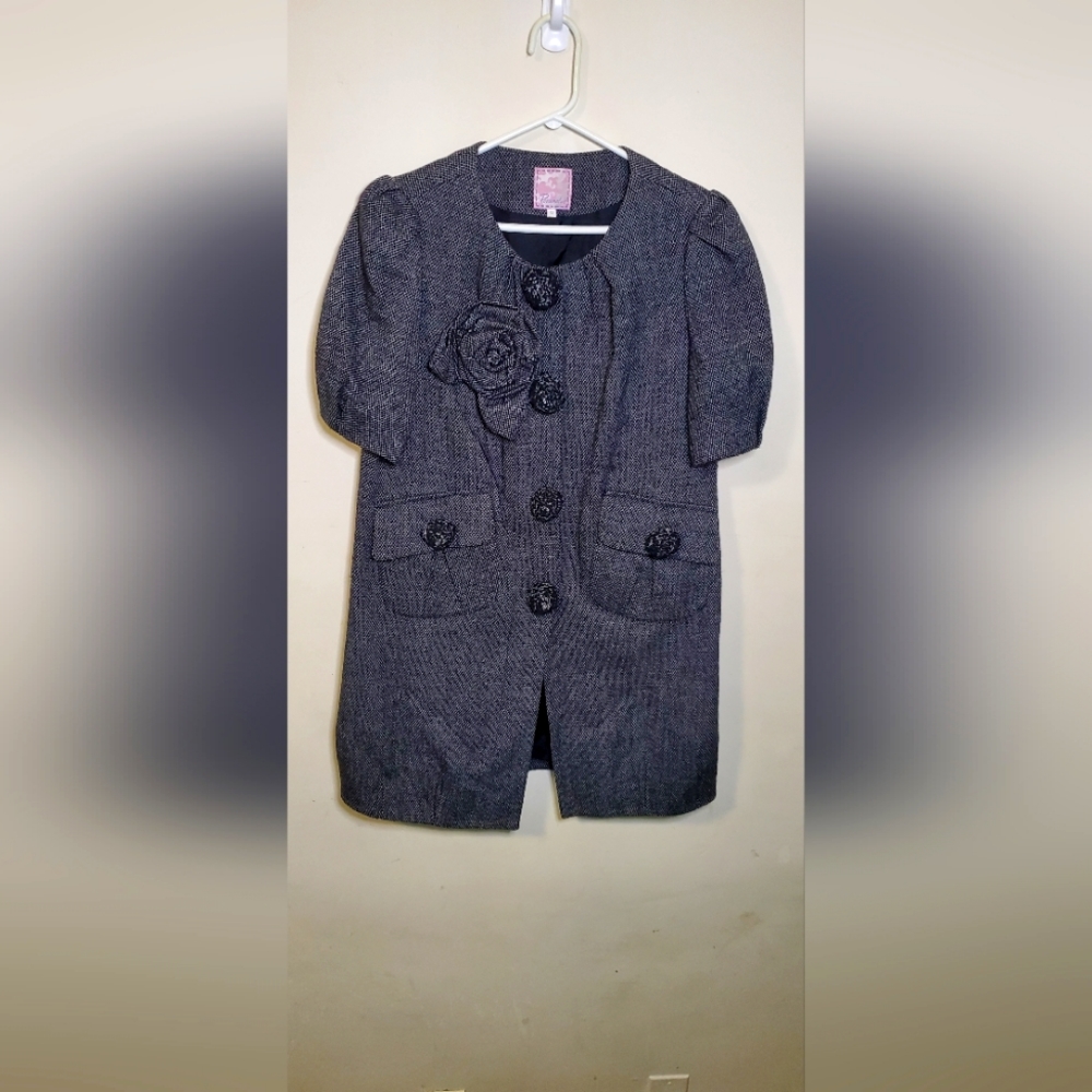 Puff sleeve jacket dress